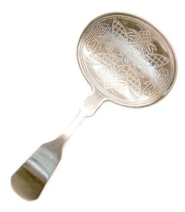 Oval with Punchwork Design Tea Scoop – Stainless Steel