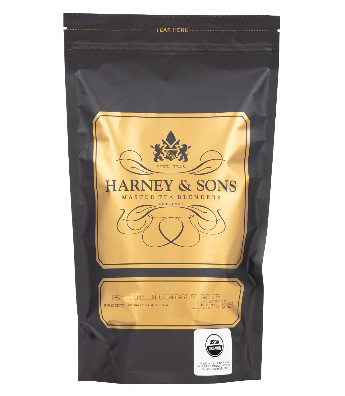 Organic English Breakfast, Bag of 50 Sachets