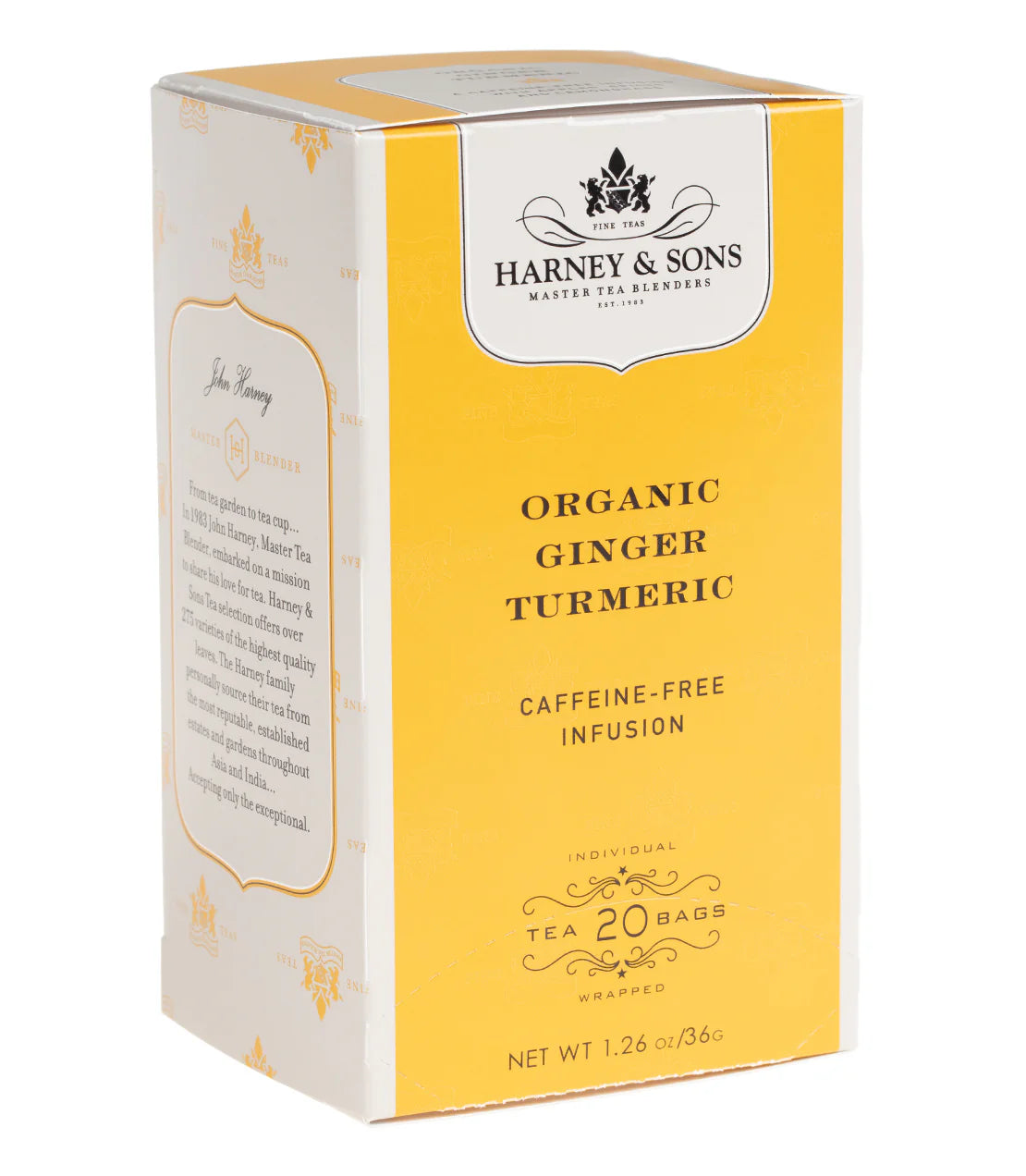 Organic Ginger Turmeric, Box of 20 Premium Teabags