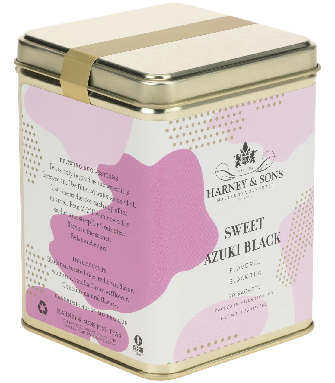 Sweet Azuki Black, Tin of 20 Sachets